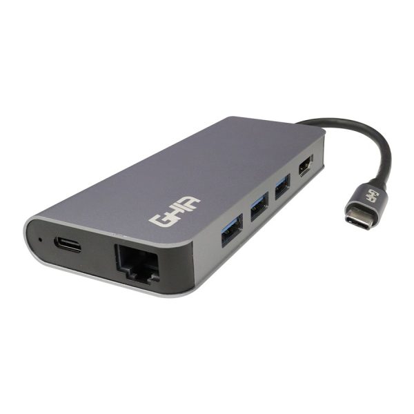 Ghia ADAP-20 base para laptop o replicador de puertos USB Tipo C Gris - Imagen 4