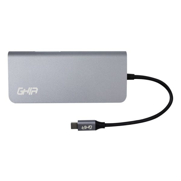 Ghia ADAP-20 base para laptop o replicador de puertos USB Tipo C Gris - Imagen 3
