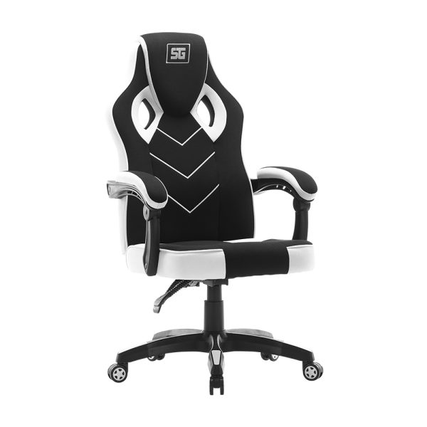 Vorago CGC301 Silla universal para juegos asiento acolchado Negro, Blanco - Imagen 4