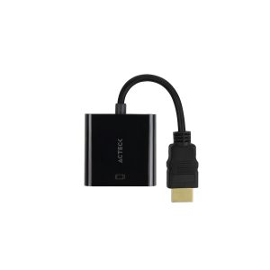 Acteck AC-934756 adaptador de cable de vídeo 0.2 m HDMI Tipo A (Estándar) VGA (D-Sub) Negro