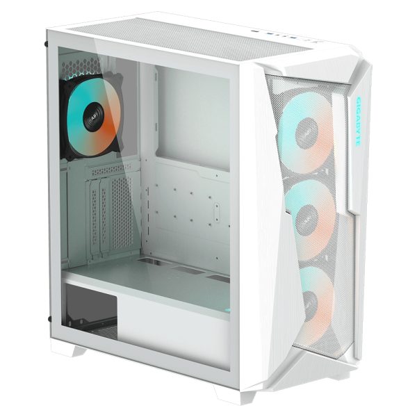 GIGABYTE C301 GLASS WHITE gabinete de computadora Midi Tower Blanco - Imagen 2