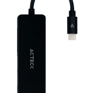 Acteck GATE 5 DH640 Alámbrico USB 3.2 Gen 1 (3.1 Gen 1) Type-C Negro