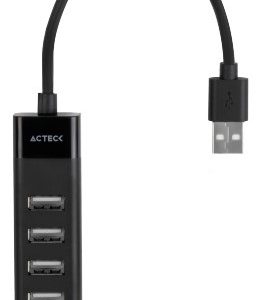 Acteck PORT X 2 DH420 USB 2.0 Negro