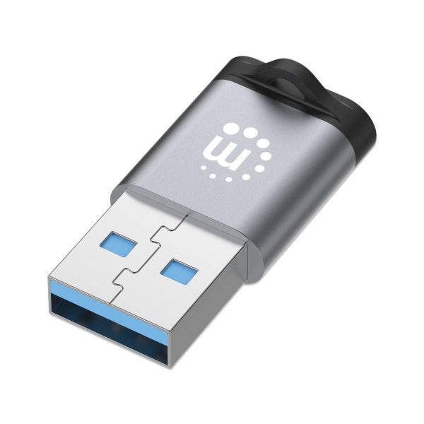 Manhattan 356305 cambiadores de género de cables USB-A USB-C Negro, Gris - Imagen 2