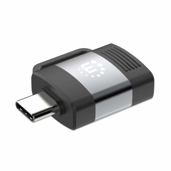 Manhattan 356312 cambiadores de género de cables USB-A USB-C Negro, Gris - Imagen 2
