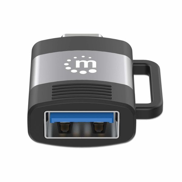 Manhattan 356312 cambiadores de género de cables USB-A USB-C Negro, Gris - Imagen 3