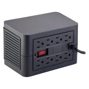 Acteck Enertor Protect RV1200 regulador de voltaje 8 salidas AC 120 V Negro