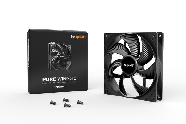 be quiet! Pure Wings 3 140mm Gabinete de la computadora Ventilador 14 cm Negro 1 pieza(s) - Imagen 3