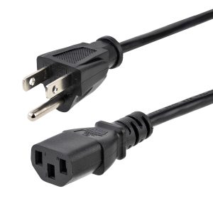 StarTech.com Cable de 3.6m de Alimentación de Computadora, NEMA 5-15P a C13, 10A 125V, 18AWG, Cable de Alimentación de Repuesto para Impresora, Computadora o Monitor, UL