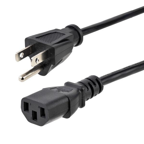 StarTech.com Cable de 3.6m de Alimentación de Computadora, NEMA 5-15P a C13, 10A 125V, 18AWG, Cable de Alimentación de Repuesto para Impresora, Computadora o Monitor, UL