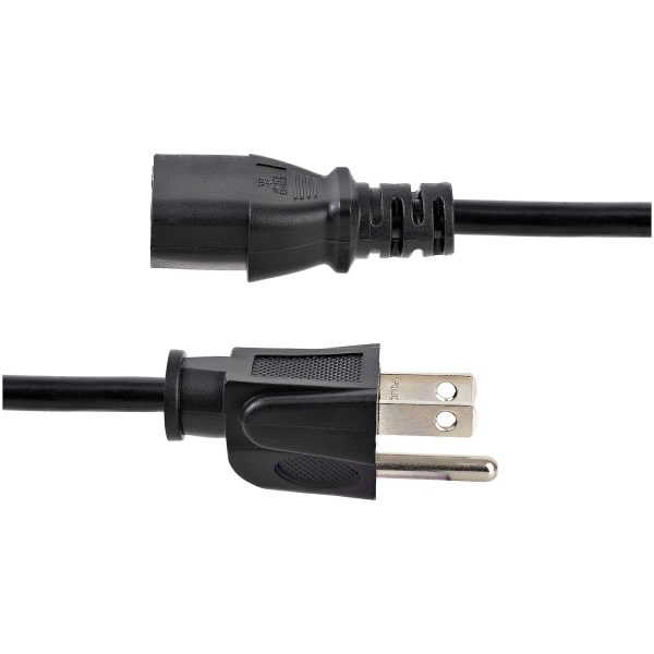 StarTech.com Cable de 3m de Alimentación de Computadora, NEMA 5-15P a C13, 10A 125V, 18AWG, Cable de Alimentación de Repuesto para Impresora, Computadora o Monitor, UL - Imagen 3