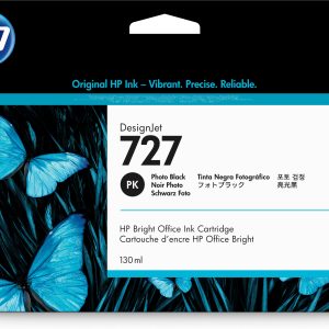 HP Cartucho de tinta DesignJet 727 negro fotográfico de 130 ml