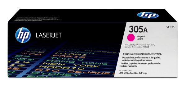 HP Cartucho original de tóner magenta 305A LaserJet