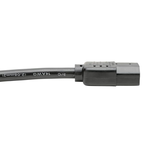 Tripp Lite P005-010 Cable de Alimentación para Servicio Pesado para PDU, C13 a C14 - 15A, 250V, 14 AWG, 3.05 m [10 pies], Negro - Imagen 4