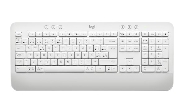 Logitech 920-010964 teclado Oficina RF Wireless + Bluetooth QWERTY Inglés Blanco - Imagen 2