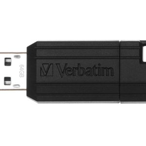 Verbatim PinStripe unidad flash USB 64 GB USB tipo A 2.0 Negro
