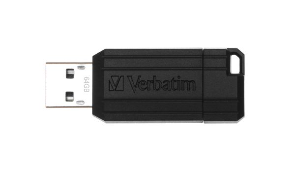 Verbatim PinStripe unidad flash USB 64 GB USB tipo A 2.0 Negro
