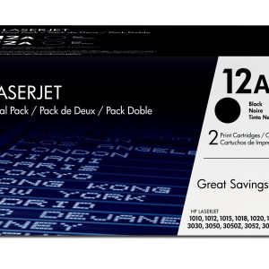 HP Pack de ahorro de 2 cartuchos de tóner original LaserJet 12A negro