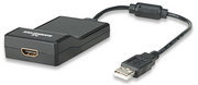 Manhattan USB 2.0/HDMI adaptador gráfico USB 1920 x 1080 Pixeles Negro