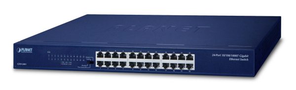 PLANET GSW-2401 dispositivo de redes No administrado Gigabit Ethernet (10/100/1000) 1U Azul - Imagen 2