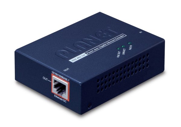 PLANET POE-E201 extensor de red Transmisor y receptor de red Azul - Imagen 2