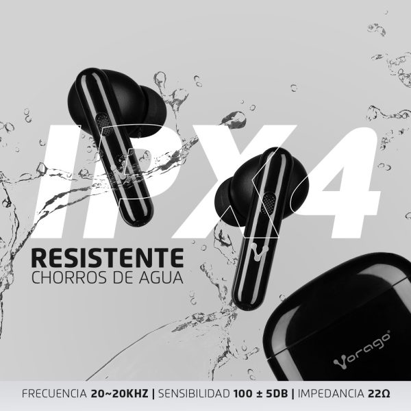 Vorago ESB-202 auricular y casco Auriculares True Wireless Stereo (TWS) Dentro de oído Música/uso diario USB Tipo C Bluetooth Negro - Imagen 2