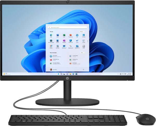 HP 22-dg0009la Intel® N N100 8 GB DDR5-SDRAM 128 GB SSD Windows 11 Home PC todo en uno Negro
