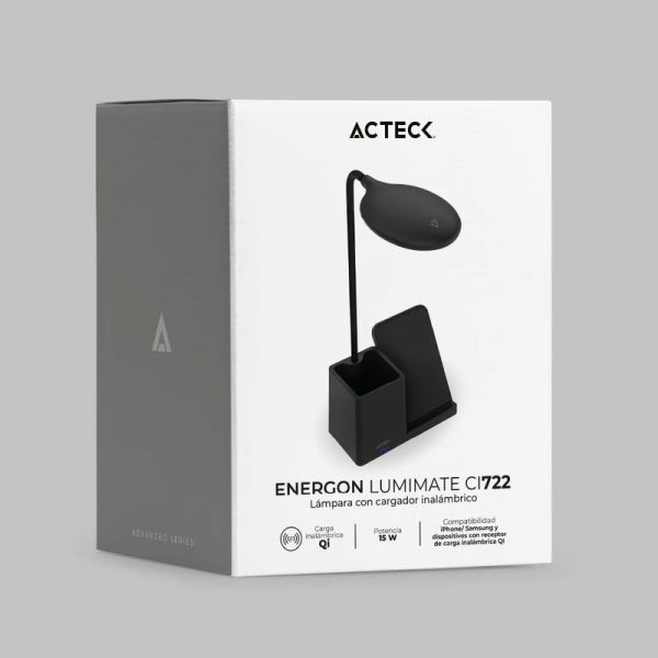 Acteck Energon Lumimate CI722 Smartphone Negro USB Cargador inalámbrico Interior - Imagen 3