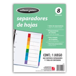 Acco P2456 divisor Verde 8 pieza(s)