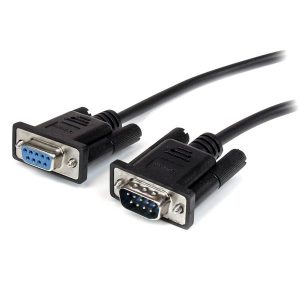 StarTech.com Cable 3m Extensión Directo Straight Through Serial RS232 Video EGA DB9 Macho a Hembra - Negro