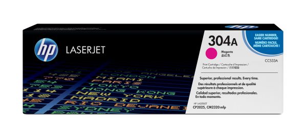 HP Cartucho original de tóner magenta 304A LaserJet