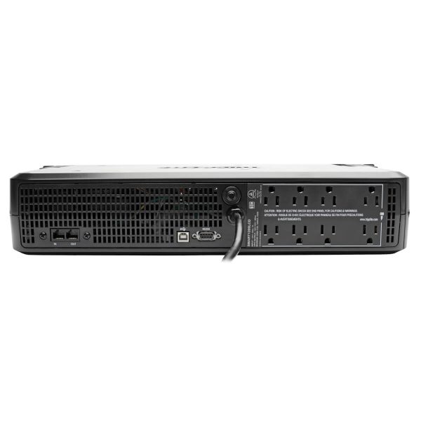 Tripp Lite SMART1200LCD UPS No Break Interactivo SmartPro LCD de 120V 1200VA 700W, AVR, 2U para Rack/Torre, LCD, USB, Serial DB9, 8 Tomacorrientes - Imagen 4