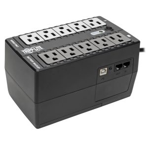 Tripp Lite INTERNET550U UPS No Break Standby Internet Office de 550VA 300W - 10 Tomacorrientes NEMA 5-15R, 120V, 50Hz / 60Hz, USB, Clavija 5-15P, Instalación en Pared o Escritorio