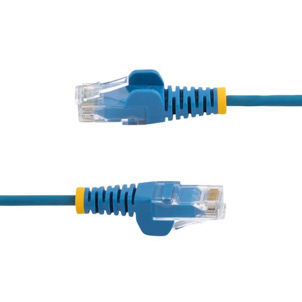 StarTech.com Cable Cat6 de 30 cm - Delgado - con Conectores RJ45 sin Enganches - Azul - Imagen 3