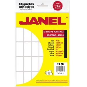 Janel 1001938100 etiqueta autoadhesiva Blanco 630 pieza(s)
