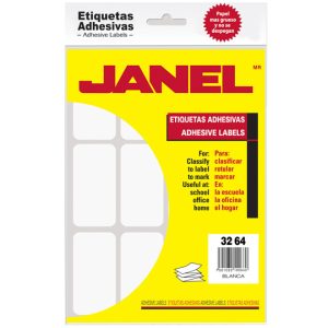 Janel 1003264100 etiqueta autoadhesiva Blanco 240 pieza(s)