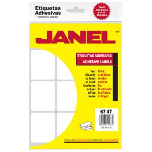Janel 1006747100 etiqueta autoadhesiva Blanco 180 pieza(s)