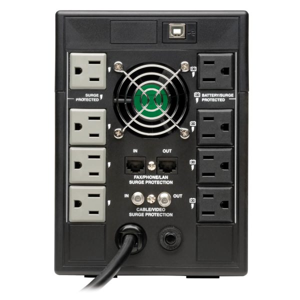 Tripp Lite SMART1300LCDT UPS No Break Interactivo SmartPro LCD de 120V 1300VA 720W, AVR, en Torre, USB, 8 Tomacorrientes - Imagen 2
