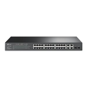TP-Link JetStream TL-SL2428P dispositivo de redes Gestionado L2 Fast Ethernet (10/100) Energía sobre Ethernet (PoE) 1U Negro