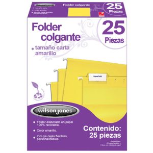 Acco P3642 archivador colgante Amarillo 25 pieza(s)