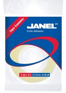 Janel 2551233200 cinta adhesiva de papelería o oficina 33 m Transparente