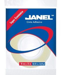 Janel 2551833200 cinta adhesiva de papelería o oficina 33 m Transparente