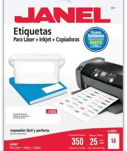 Janel 1085262101 etiqueta autoadhesiva Blanco