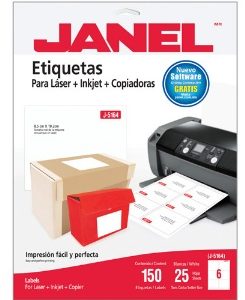 Janel 1085164101 etiqueta autoadhesiva Blanco