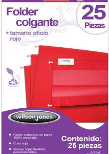 Acco P3633 archivador colgante Rojo 25 pieza(s)