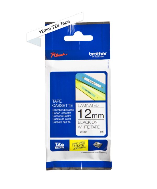 Brother TZE-231 cinta para impresora de etiquetas Negro sobre blanco - Imagen 3