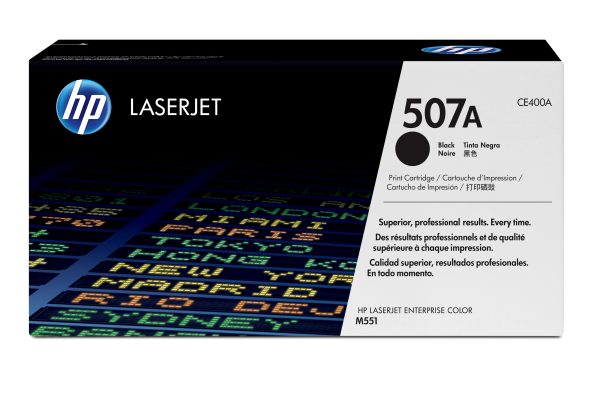 HP Cartucho original de tóner negro 507A LaserJet