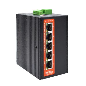 Wi-Tek WI-PS305G-I-DC dispositivo de redes No administrado Gigabit Ethernet (10/100/1000) Energía sobre Ethernet (PoE) Negro, Naranja