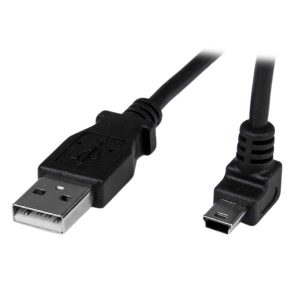 StarTech.com Cable Adaptador 1m USB A Macho a Mini USB B Macho Acodado en Ángulo hacia Arriba