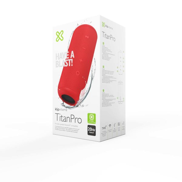 Klip Xtreme TitanPro Altavoz portátil estéreo Rojo 16 W - Imagen 2